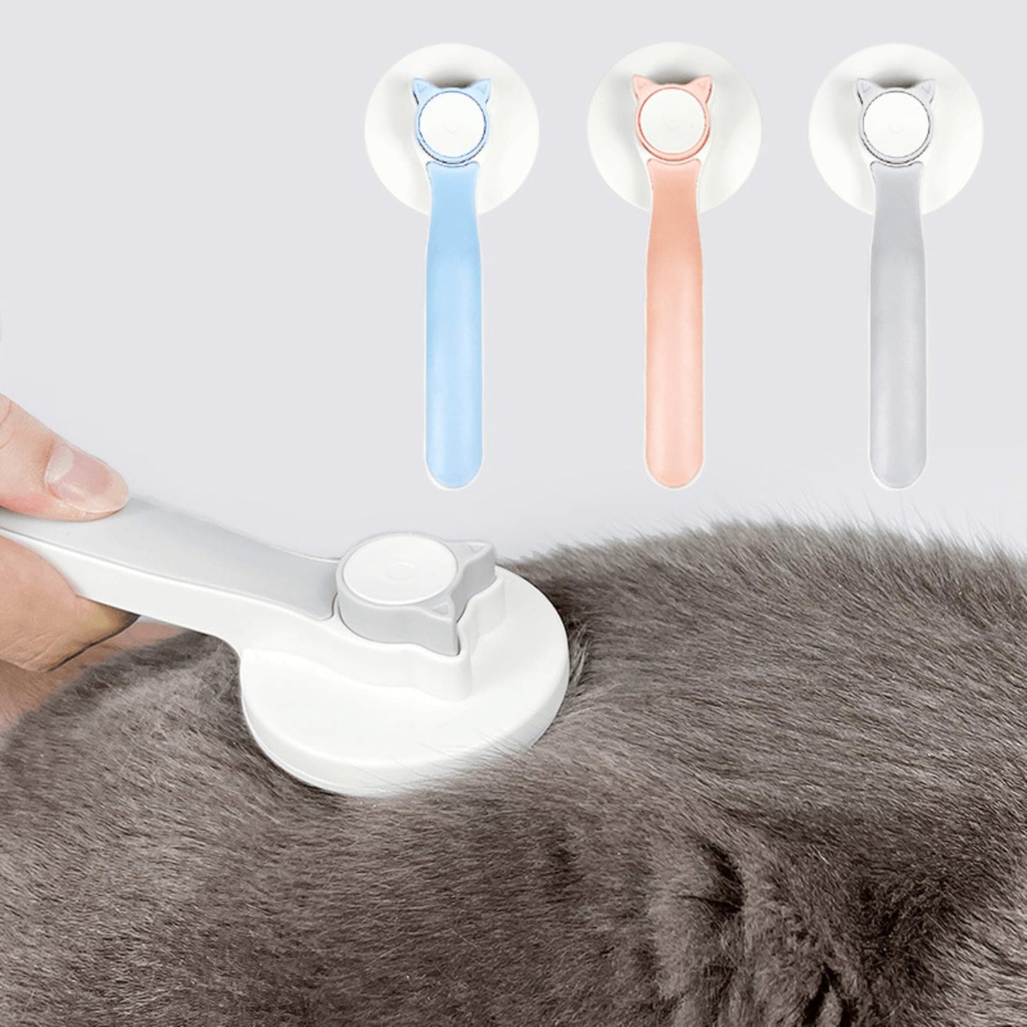 Petxos Cat Grooming Brush Slicker Brush for Pet Self Cleaning Hair Removal with Stainless Steel Needles Shedding & De-Matting Tool Hair Remover for Pet Dogs Cats